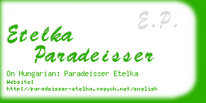 etelka paradeisser business card